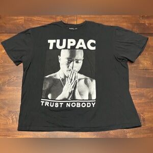 2PAC TUPAC Trust Nobody Short Sleeve Black T-Shirt Men’s Size 2XL